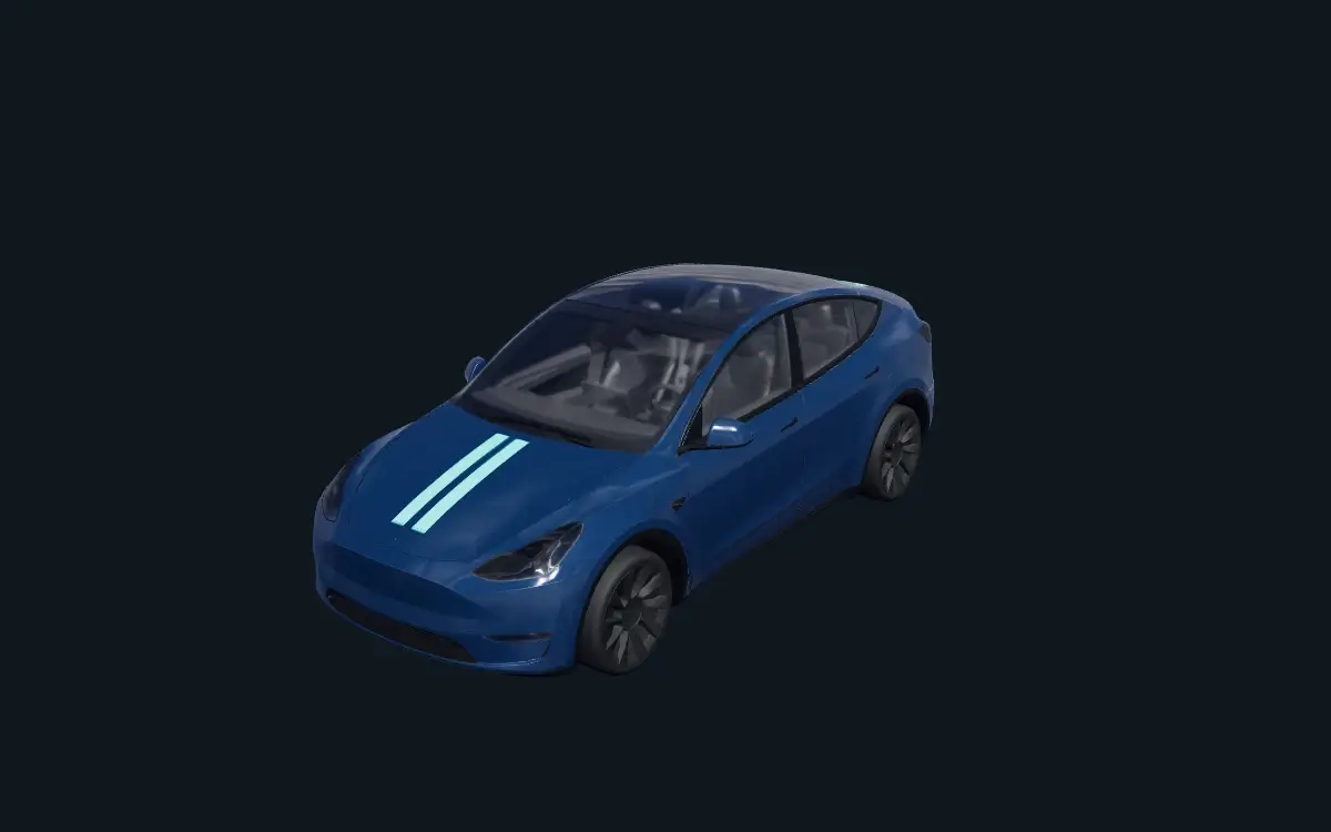 Digital Model Y design preview, not a photograph of installed vinyl