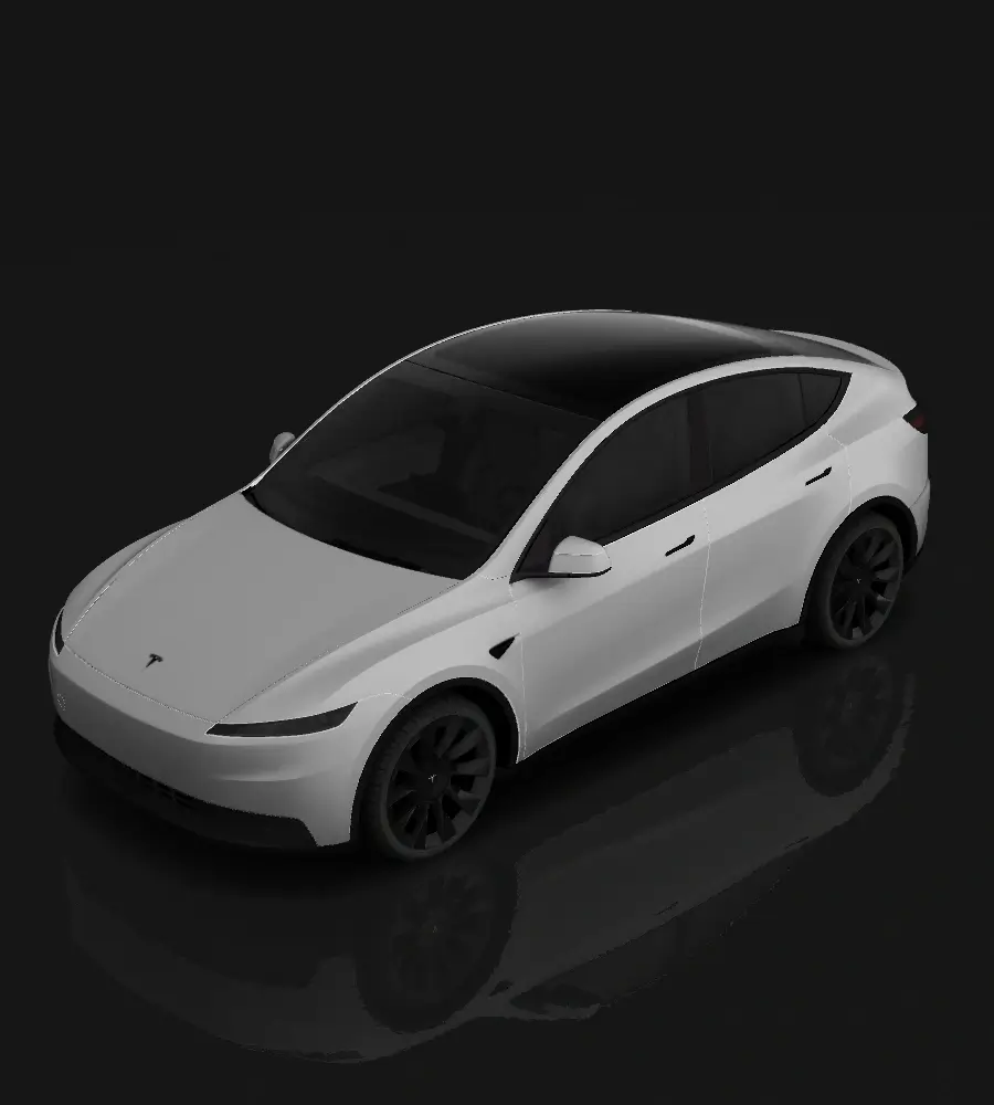 Digital wrap-skabelon og køretøjsvisning til Model Y (2025+) Standard