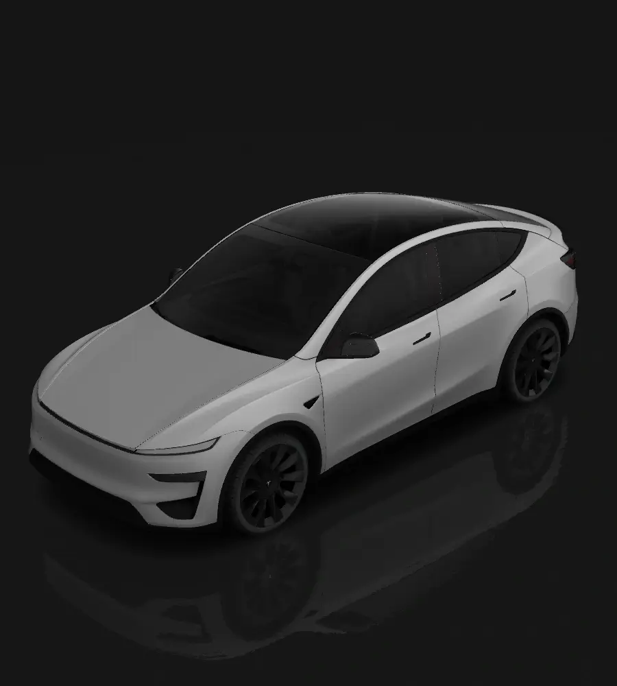 Digital wrap-skabelon og køretøjsvisning til Model Y (2025+) Performance