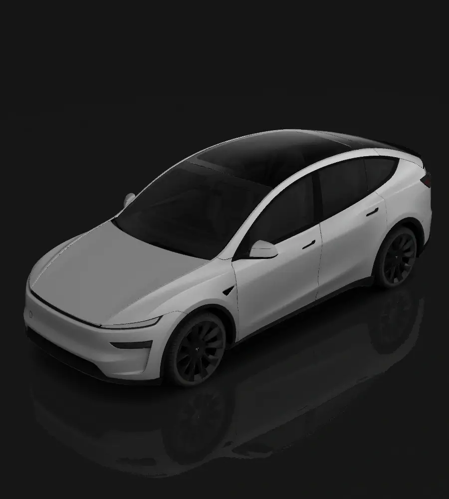 Digital wrap-skabelon og køretøjsvisning til Model Y L